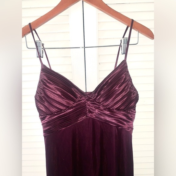Vintage Deep Purple Midi dress Satiny Medium - Picture 2 of 6